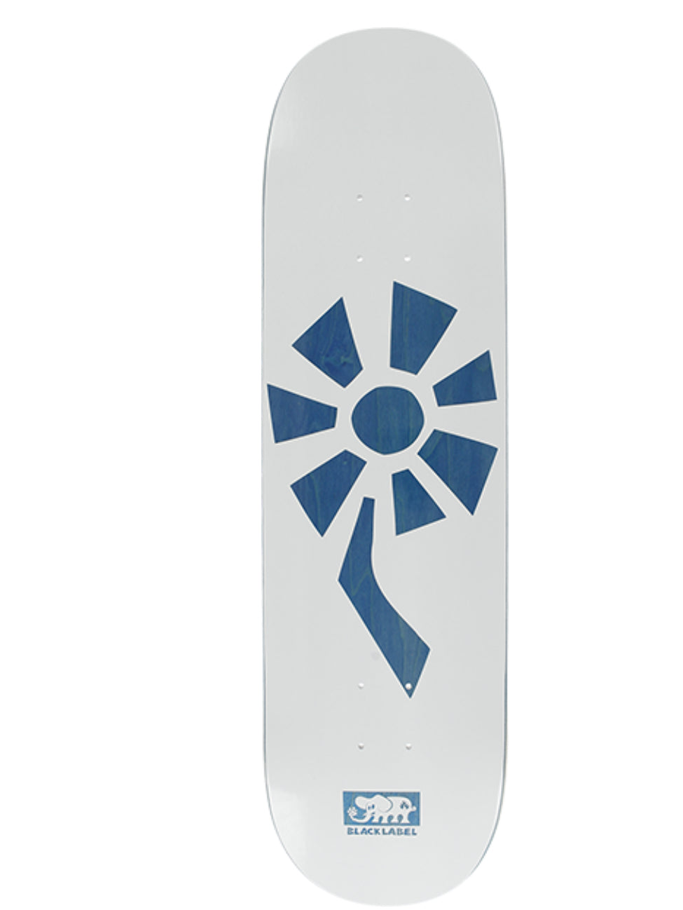 BLACK LABEL FLOWER POWER DECK-8.5 WHT/BLUE